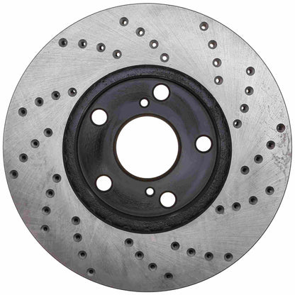 StopTech Sport Cross Drilled Brake Rotor; Front Right