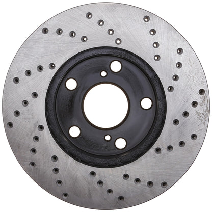 StopTech Sport Cross Drilled Brake Rotor; Front Right