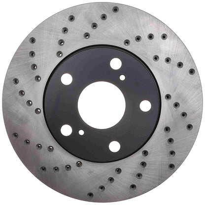 StopTech Sport Cross Drilled Brake Rotor; Front Right