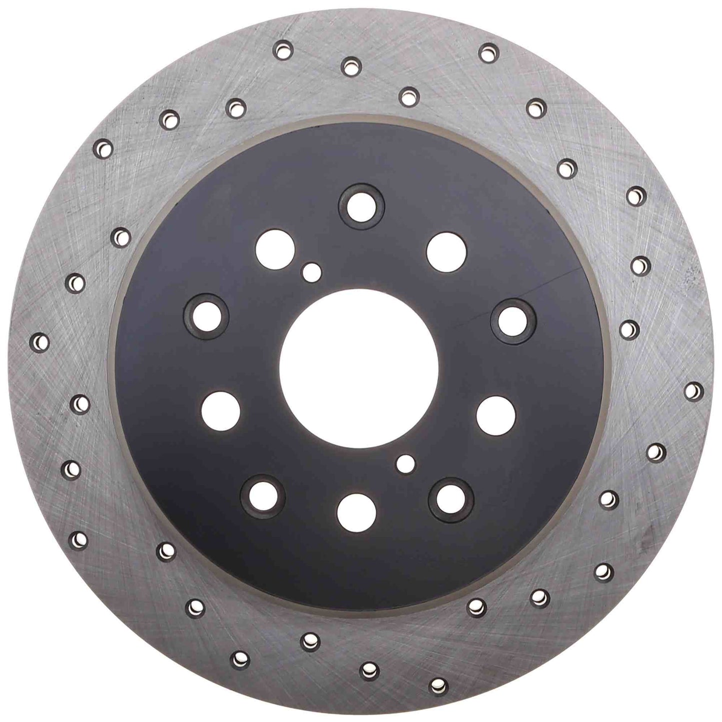 StopTech Sport Cross Drilled Brake Rotor; Rear Left