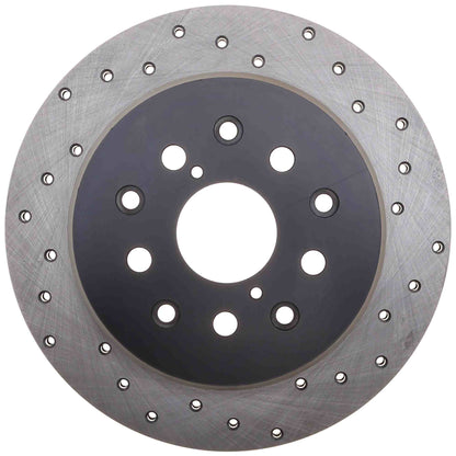 StopTech Sport Cross Drilled Brake Rotor; Rear Left