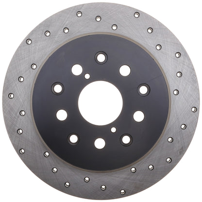 StopTech Sport Cross Drilled Brake Rotor; Rear Left