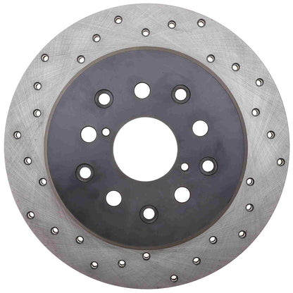 StopTech Sport Cross Drilled Brake Rotor; Rear Right