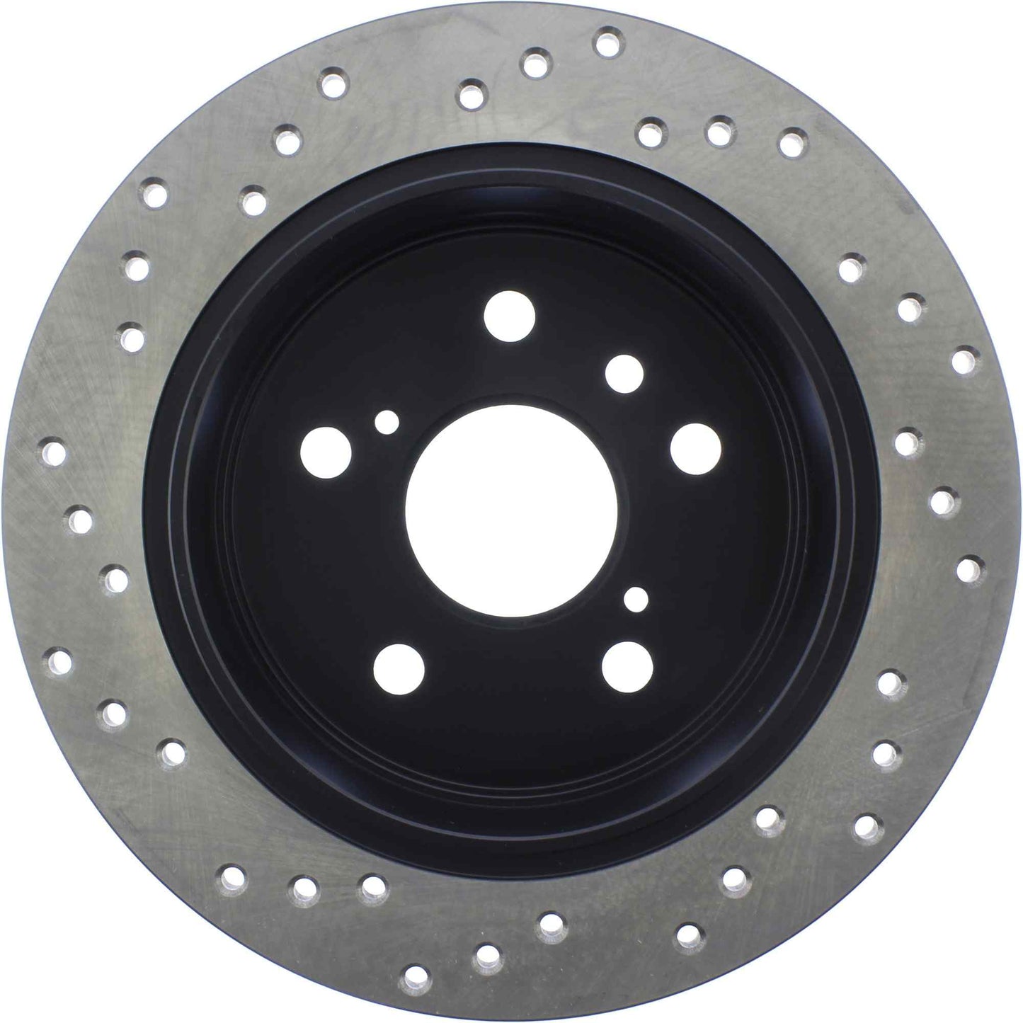StopTech Sport Cross Drilled Brake Rotor; Rear Left