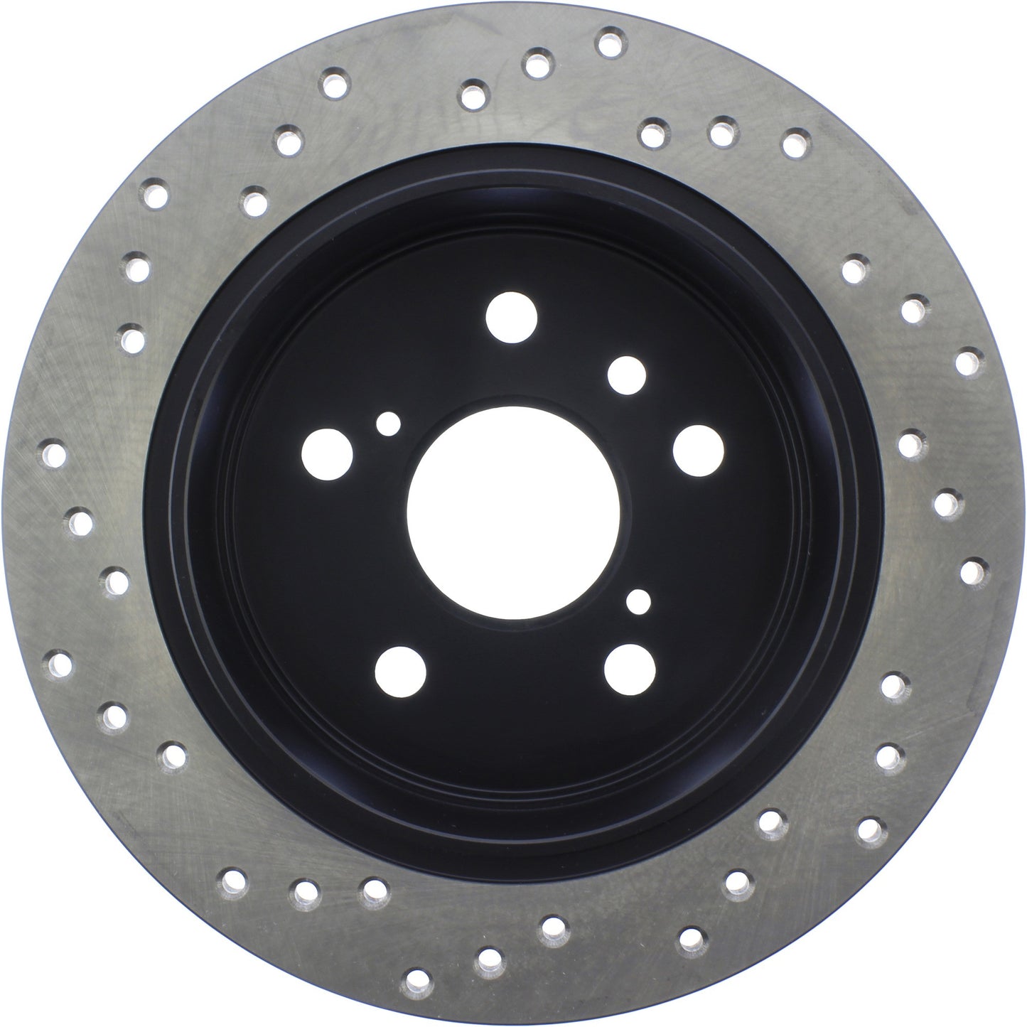 StopTech Sport Cross Drilled Brake Rotor; Rear Left
