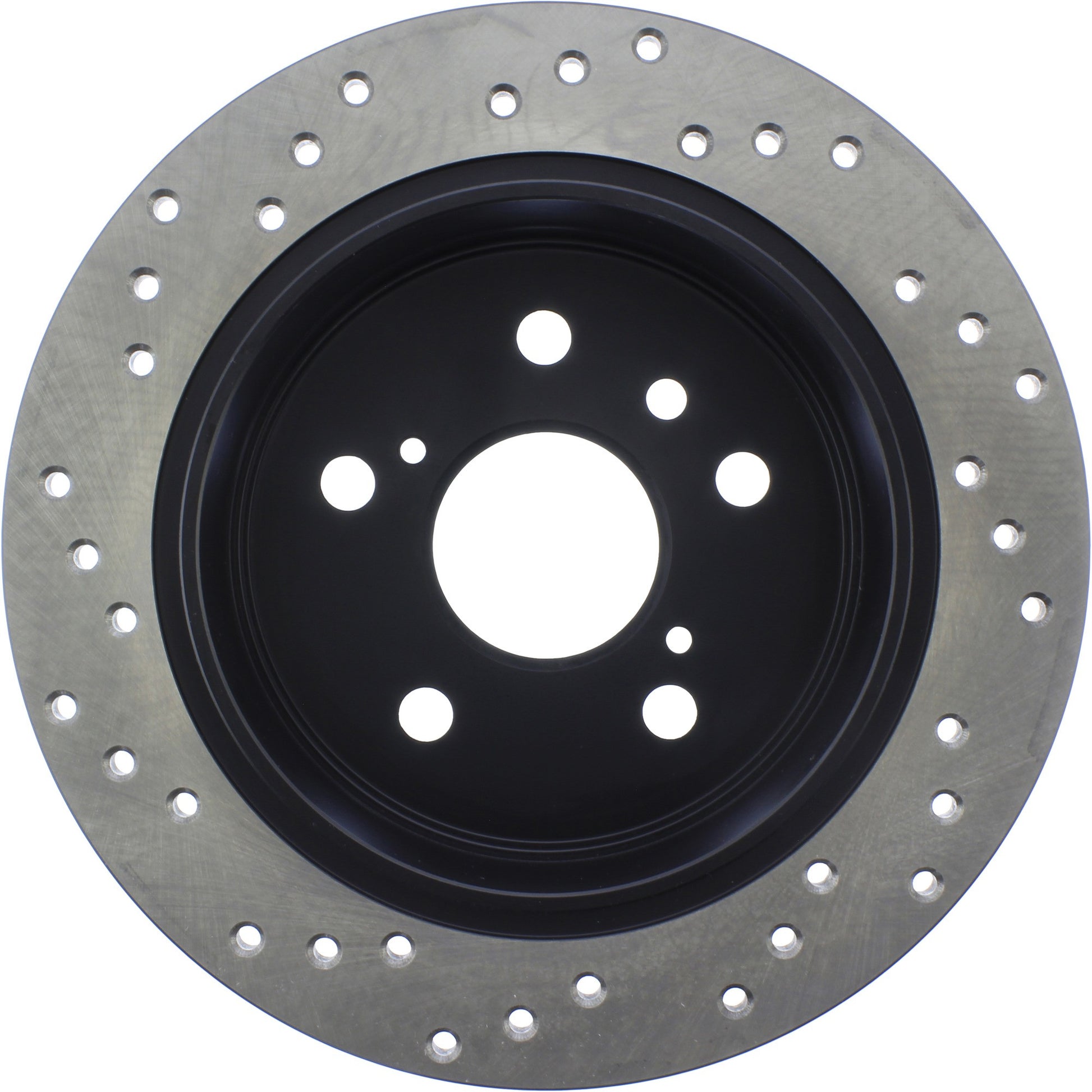 StopTech Sport Cross Drilled Brake Rotor; Rear Left