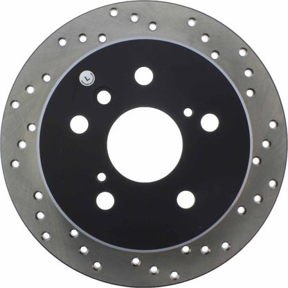 StopTech Sport Cross Drilled Brake Rotor; Rear Left