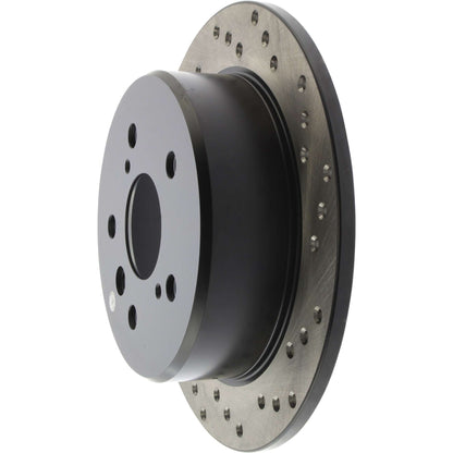 StopTech Sport Cross Drilled Brake Rotor; Rear Left