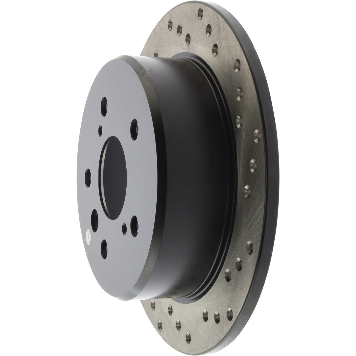 StopTech Sport Cross Drilled Brake Rotor; Rear Left
