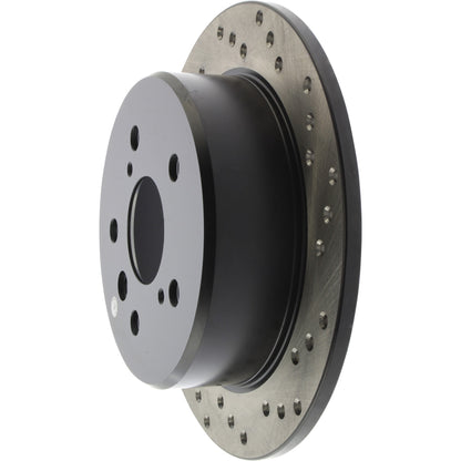 StopTech Sport Cross Drilled Brake Rotor; Rear Left
