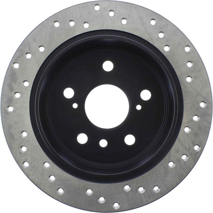 StopTech Sport Cross Drilled Brake Rotor; Rear Right