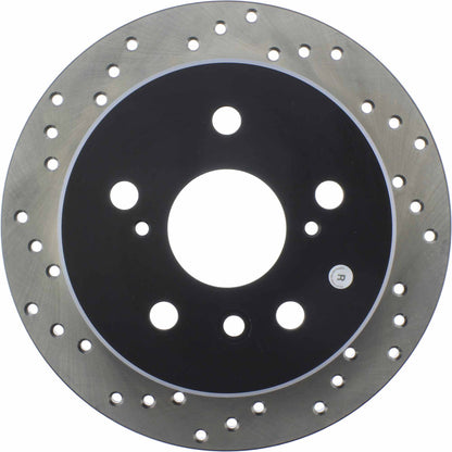 StopTech Sport Cross Drilled Brake Rotor; Rear Right