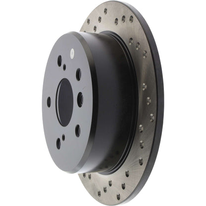 StopTech Sport Cross Drilled Brake Rotor; Rear Right