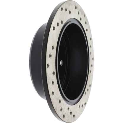 StopTech Sport Cross Drilled Brake Rotor; Rear Right