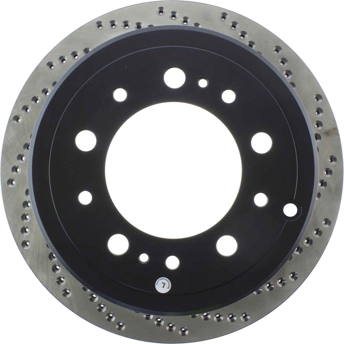 StopTech Sport Cross Drilled Brake Rotor; Rear Left