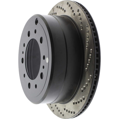 StopTech Sport Cross Drilled Brake Rotor; Rear Left