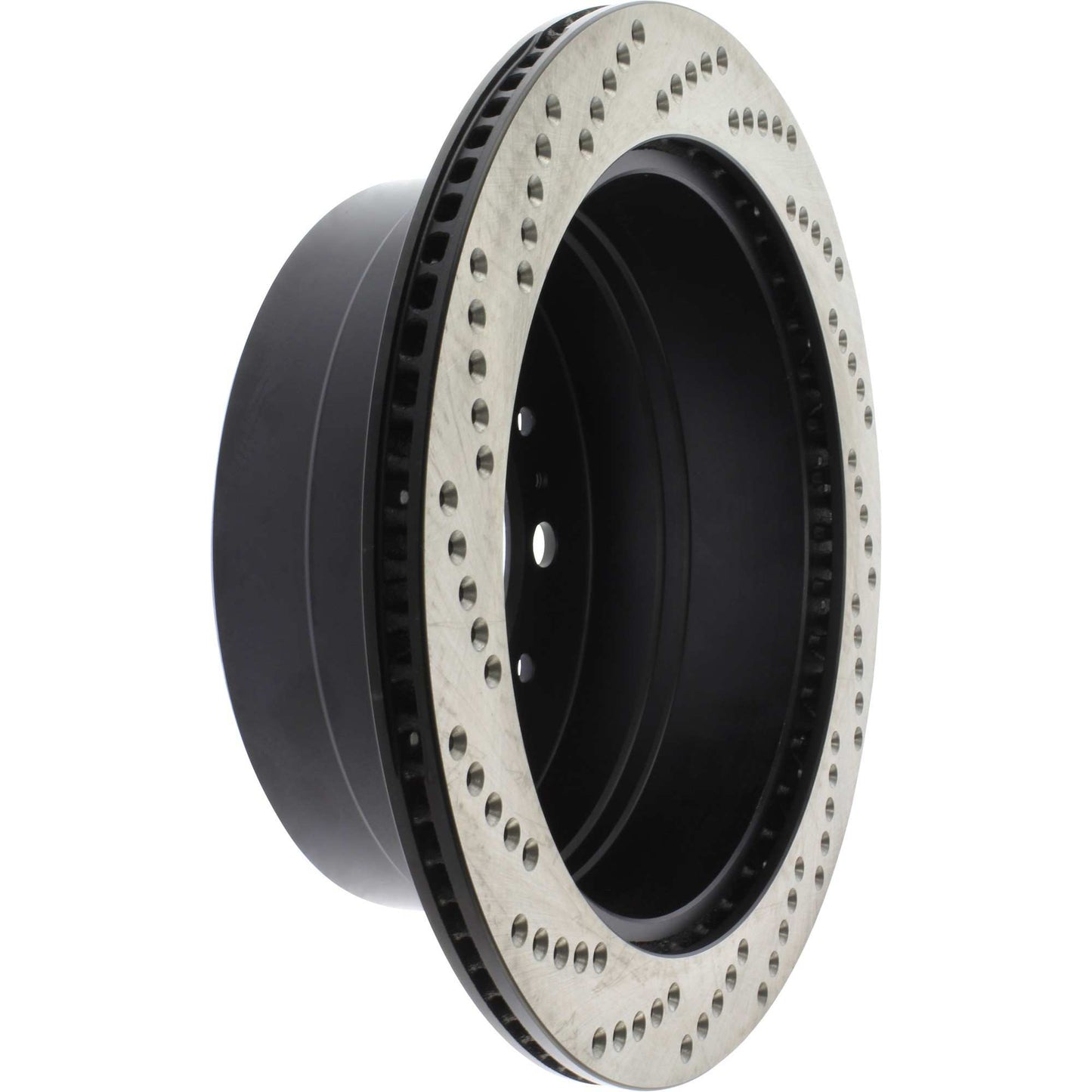 StopTech Sport Cross Drilled Brake Rotor; Rear Left