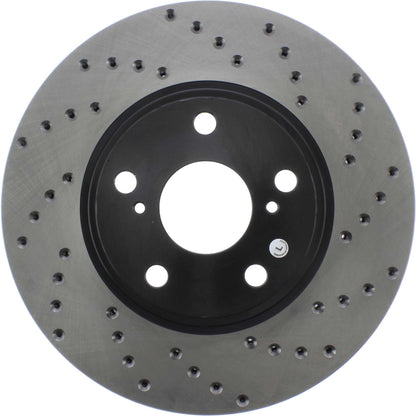 StopTech Sport Cryo Cross Drilled Brake Rotor; Front Left