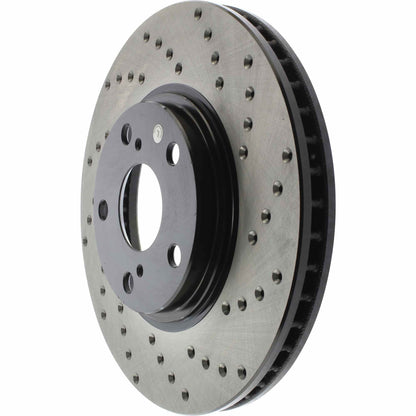 StopTech Sport Cryo Cross Drilled Brake Rotor; Front Left