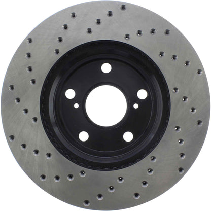 StopTech Sport Cross Drilled Brake Rotor; Front Left