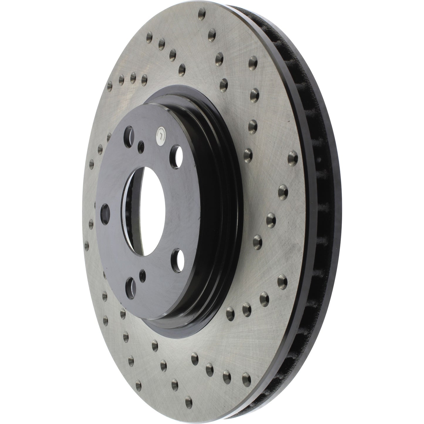 StopTech Sport Cross Drilled Brake Rotor; Front Left