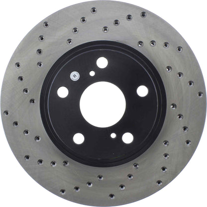 StopTech Sport Cross Drilled Brake Rotor; Front Right