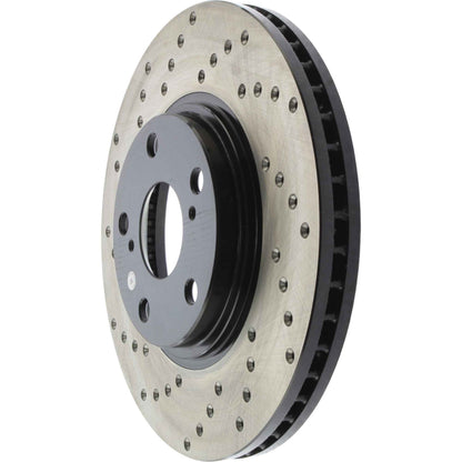 StopTech Sport Cross Drilled Brake Rotor; Front Right
