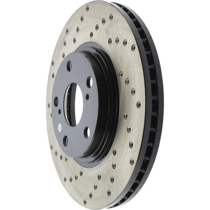 StopTech Sport Cross Drilled Brake Rotor; Front Right