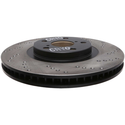 StopTech Sport Cryo Cross Drilled Brake Rotor; Front Left