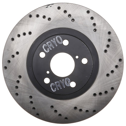 StopTech Sport Cryo Cross Drilled Brake Rotor; Front Left