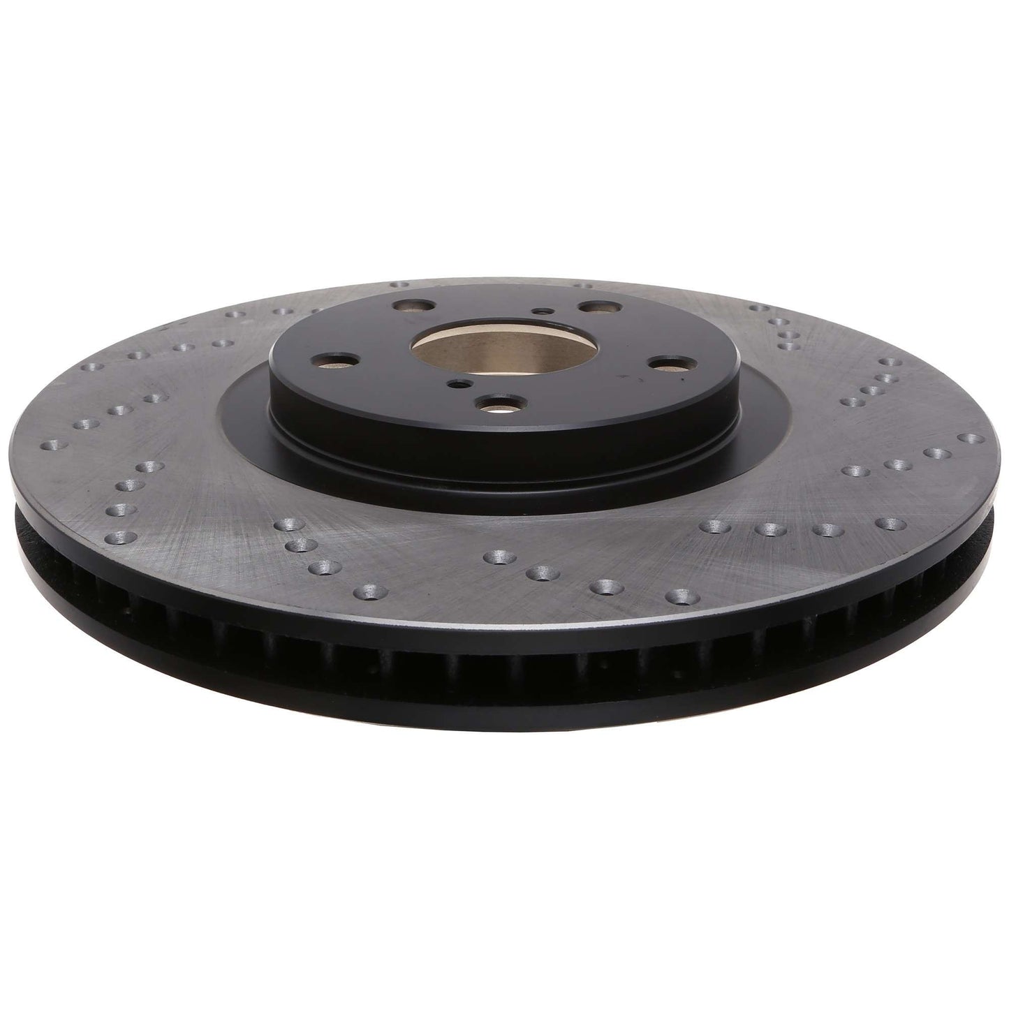 StopTech Sport Cross Drilled Brake Rotor; Front Left
