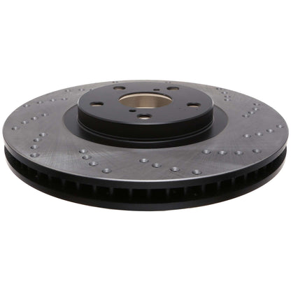 StopTech Sport Cross Drilled Brake Rotor; Front Left