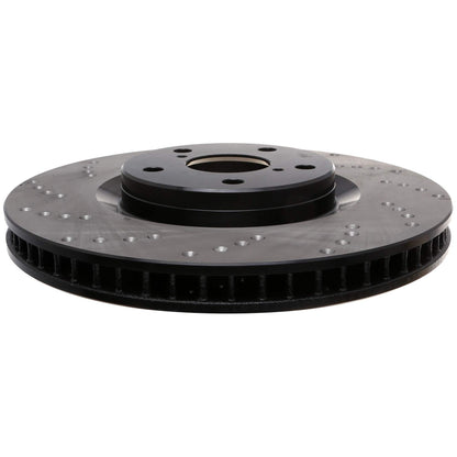 StopTech Sport Cross Drilled Brake Rotor; Front Right