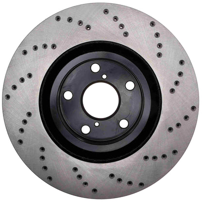 StopTech Sport Cross Drilled Brake Rotor; Front Right