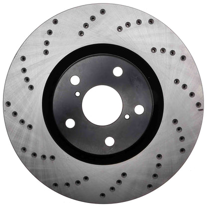 StopTech Sport Cross Drilled Brake Rotor; Front Right
