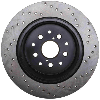 StopTech Sport Cross Drilled Brake Rotor; Rear Right