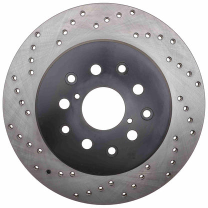 StopTech Sport Cross Drilled Brake Rotor; Rear Right