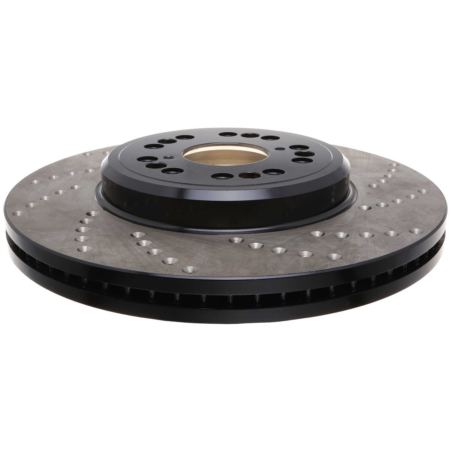 StopTech Sport Cross Drilled Brake Rotor; Front Left