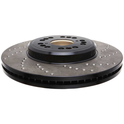 StopTech Sport Cross Drilled Brake Rotor; Front Left