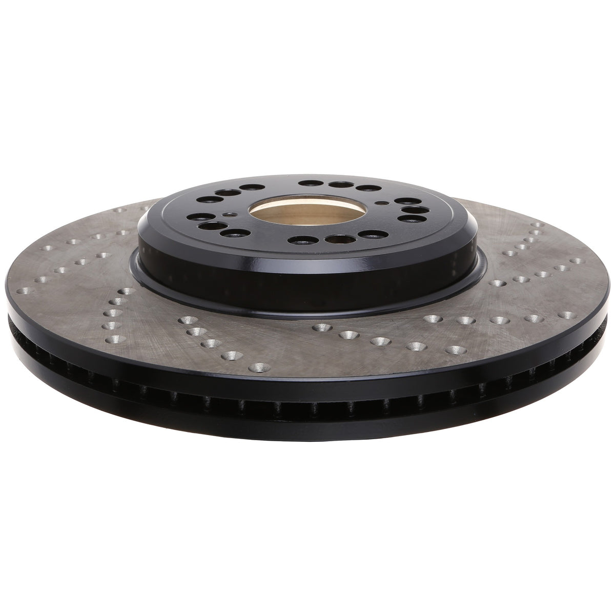 StopTech Sport Cross Drilled Brake Rotor; Front Left