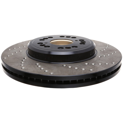 StopTech Sport Cross Drilled Brake Rotor; Front Left
