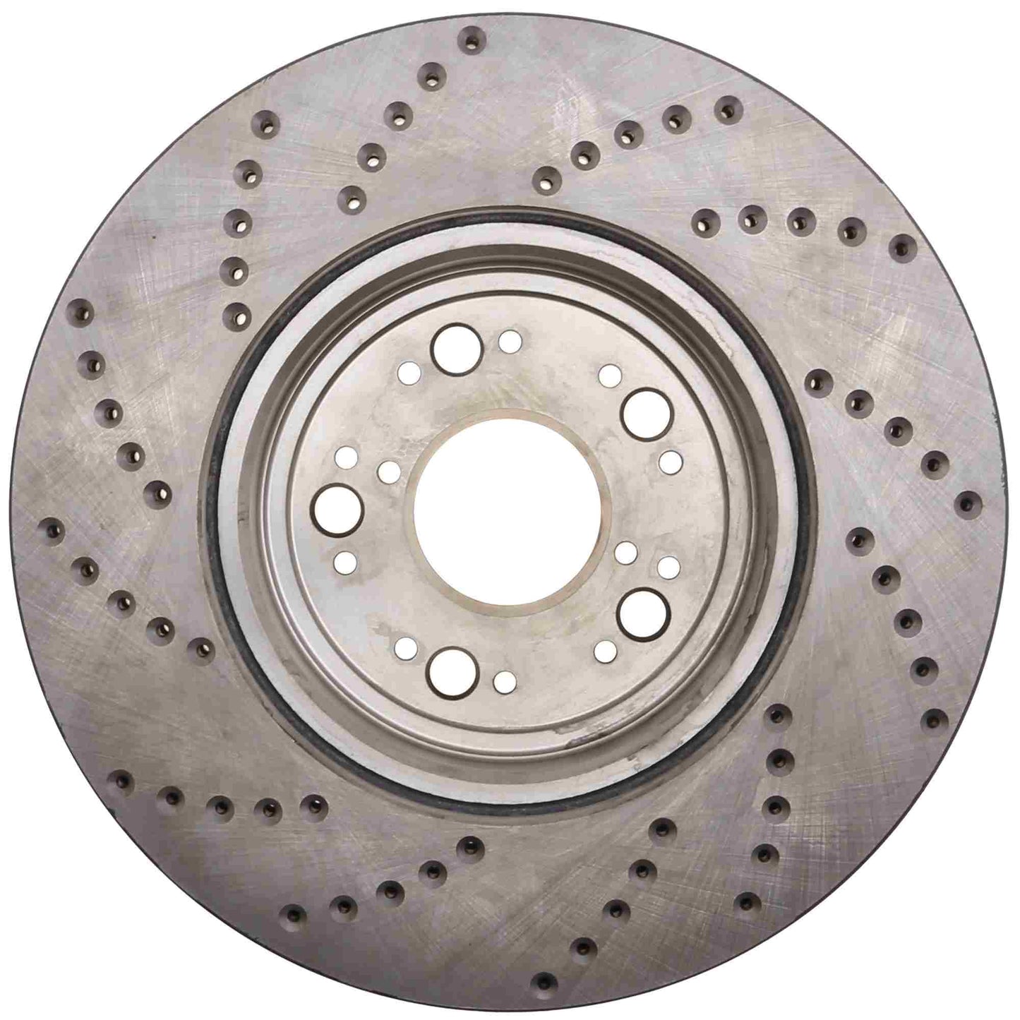 StopTech Sport Cross Drilled Brake Rotor; Front Left