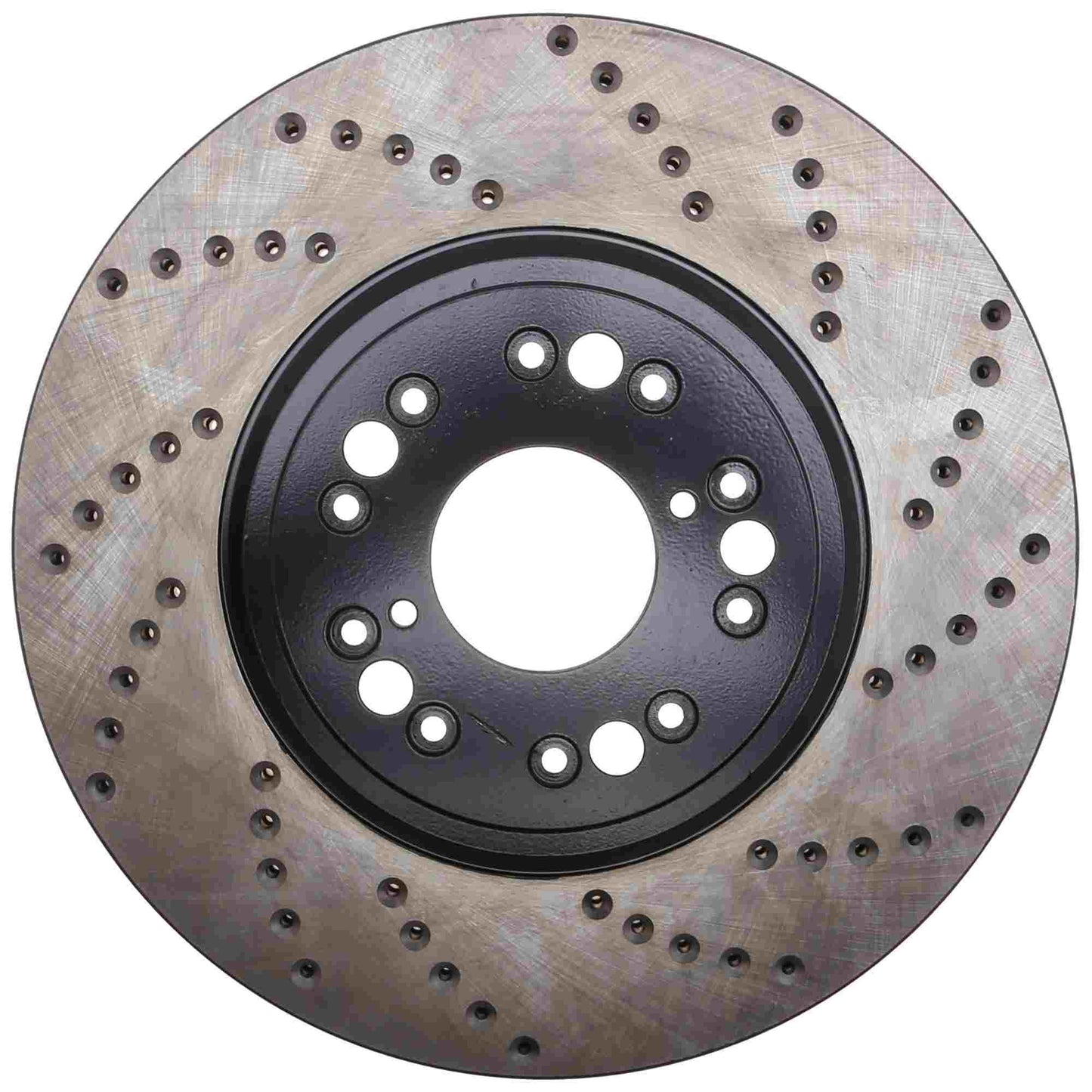 StopTech Sport Cross Drilled Brake Rotor; Front Left