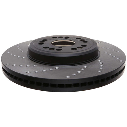 StopTech Sport Cross Drilled Brake Rotor; Front Right