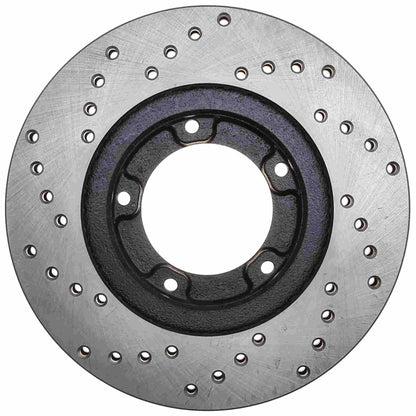 StopTech Sport Cross Drilled Brake Rotor; Front Left