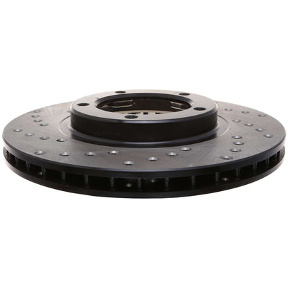 StopTech Sport Cross Drilled Brake Rotor; Front Right