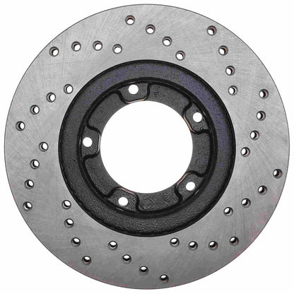 StopTech Sport Cross Drilled Brake Rotor; Front Right