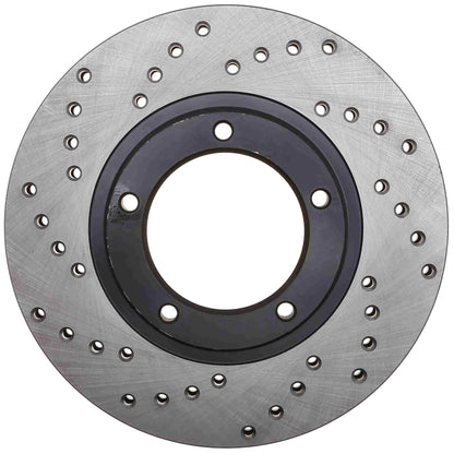 StopTech Sport Cross Drilled Brake Rotor; Front Right
