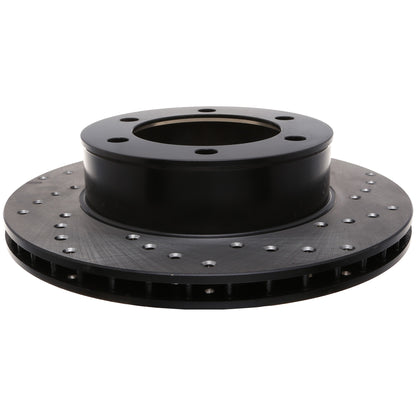 StopTech Sport Cross Drilled Brake Rotor; Front Left