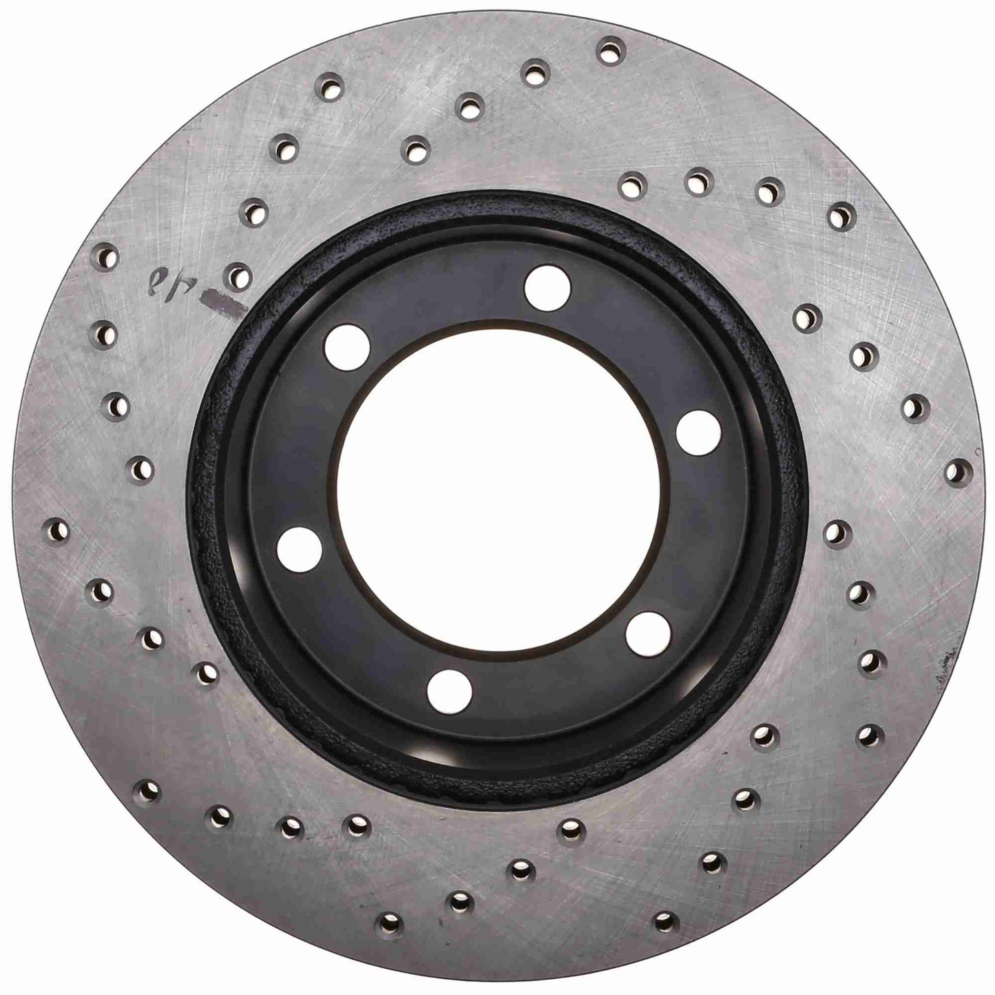 StopTech Sport Cross Drilled Brake Rotor; Front Left